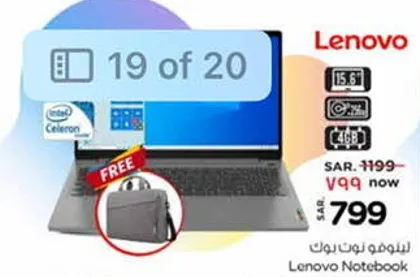 Lenovo Notebook with Intel Celeron processor.