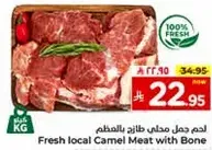 لحم جمل محلي طازج بالعظم