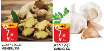 Ginger and Garlic sold by kilogram.