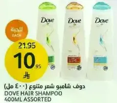 Dove Hair Shampoo 400ml Assorted
