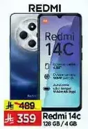 ريدمي 14C بسعه 128 جيجابايت وذاكره 4 جيجابايت.