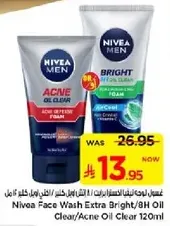 غسول وجه نيفيا اكسترا برايت/8 ساعات زيت خالي من الشوايب/زيت خالي من الشوايب 120 مل
