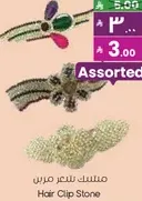 Assorted hair clip stone.