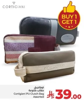 Cortigiani PU Clutch Bag Assorted