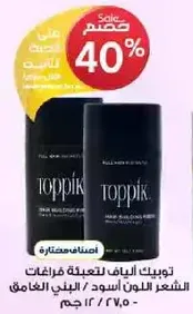 Toppik Hair Building Fibers, Black Color, 27.5g.