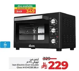 Ikon Electric Oven Double Glass IK-EMD38 38Ltr