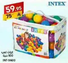 100 colorful balls for play.