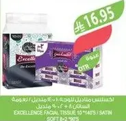 Excellence facial tissue with 10 packs, soft and gentle.