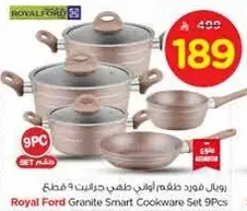 Royal Ford Granite Smart Cookware Set 9 Pcs