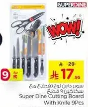Super Dine Cutting Board With Knife 9Pcs