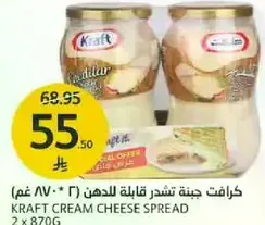 كرافت جبنه تشدر قابله للدهن 2 x 870 غم
