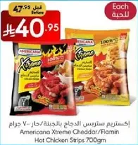 Americana Xtreme Cheddar/Flamin Hot Chicken Strips 700g