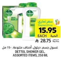 Dettol Shower Gel, assorted items, 250 ml.