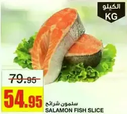 Salmon fish slice