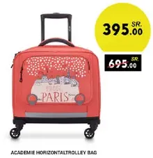Academie horizontal trolley bag with a Paris design.