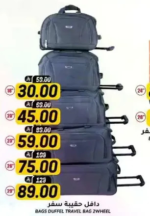 Travel duffel bag with wheels.