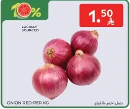 Red onions, locally sourced.