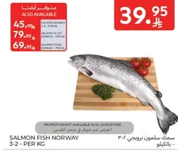 Salmon fish from Norway, 3-2 per kg.
