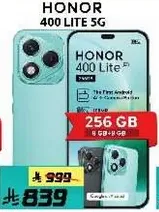 HONOR 400 LITE 5G with 256 GB storage.