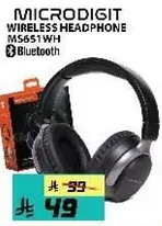 Microdigit Wireless Headphone MS651WH Bluetooth