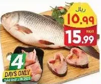 Fresh fish available at a discounted price.