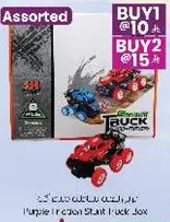 Assorted toy trucks available for purchase.