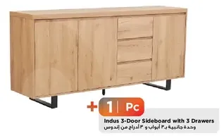 Indus 3-Door Sideboard with 3 Drawers