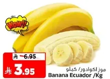 Ecuadorian bananas sold by the kilogram.
