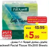 Packwell Facial Tissue 10x200 Sheets