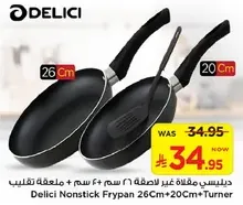 Delici Nonstick Frypan 26Cm + 20Cm + Turner