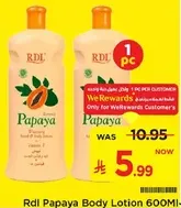 Rdl Papaya Body Lotion 600ML