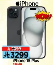 iPhone 15 Plus with 256 GB storage.