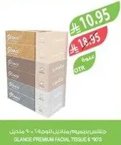 Glance Premium Facial Tissue - 6 Packs