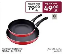 Perfect non-stick frypan set, 24 and 28 cm.
