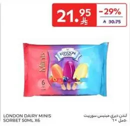 London Dairy Minis Sorbet 50ml x6