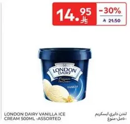 LONDON DAIRY VANILLA ICE CREAM 500ML - ASSORTED