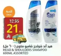 Head & Shoulders Shampoo 600ml Assorted