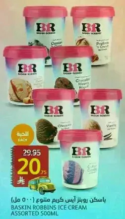 Baskin Robbins assorted ice cream 500ml.