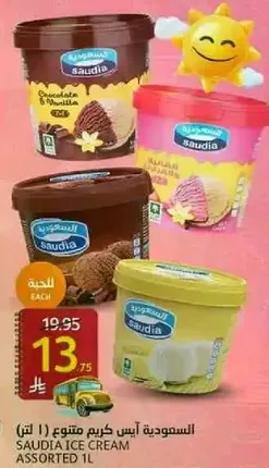 Assorted Saudia Ice Cream (1L)