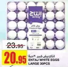 Entaj White Eggs Large 30pcs