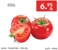 Dava tomatoes, locally sourced.
