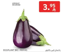 Locally sourced big eggplant sold per kilogram.