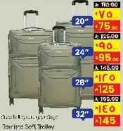 Touring Soft Trolley available in various sizes.