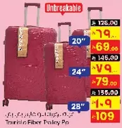Unbreakable Trolley Bags made of durable material.