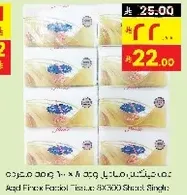 Soft and absorbent facial tissues, ideal for everyday use.