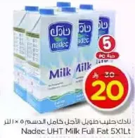 Nadec UHT Milk Full Fat 5 x 1L