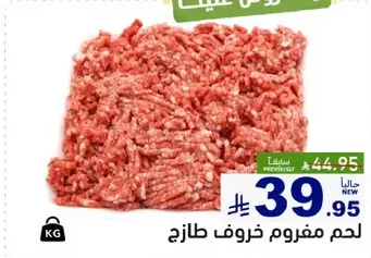 Fresh minced lamb meat.