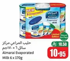 Almarai Evaporated Milk 6 x 170g