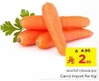 Carrot import per kg