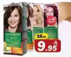 Garnier Color Naturals hair dye for vibrant color and shine.